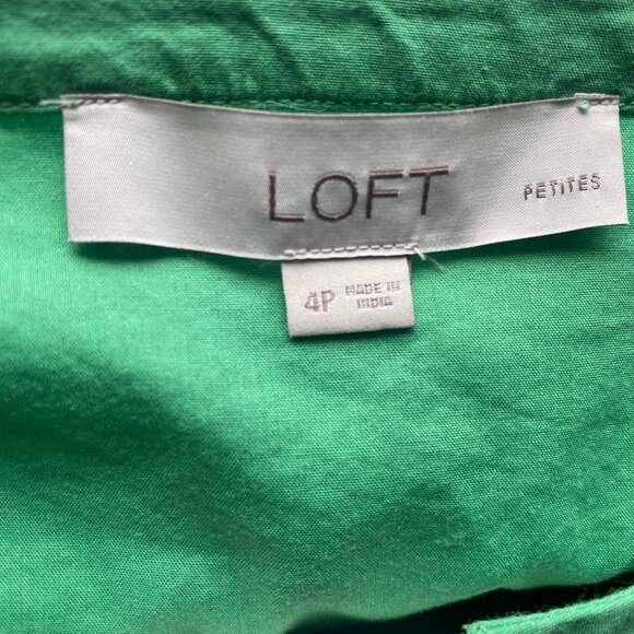 Loft Green Dress Size 4p - Picture 3 of 3